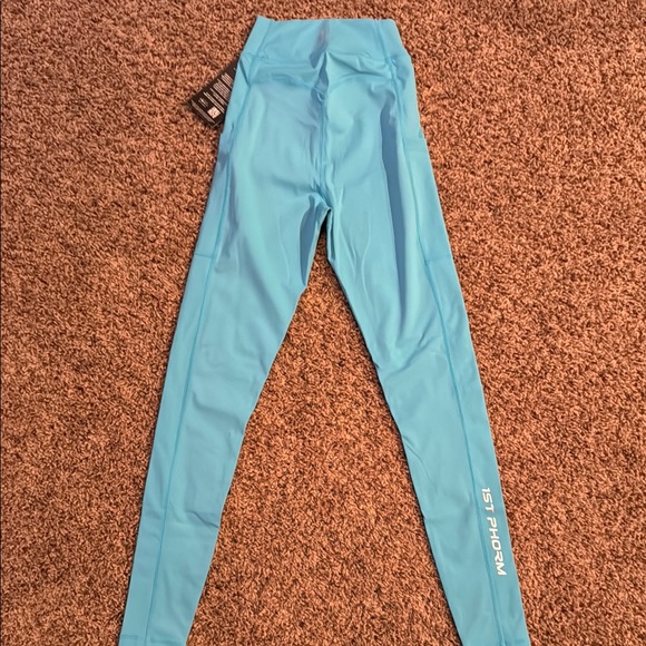 1st Phorm Blue High-Waisted Leggings - Picture 2 of 3
